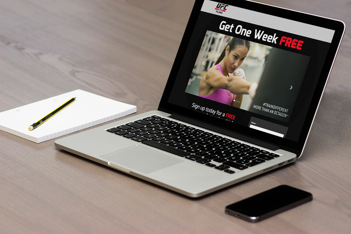 UFC Gym landing page